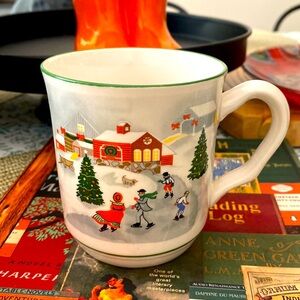 Vintage Christmas Town Mug